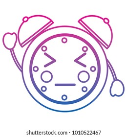 angry clock kawaii icon image 