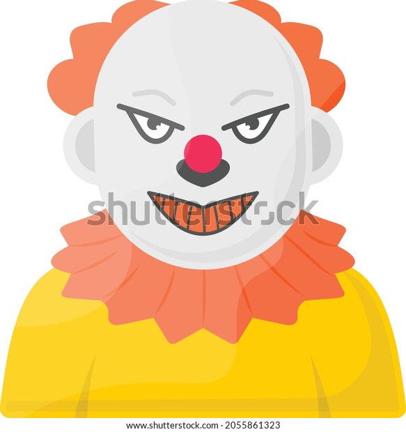 Angry Clown Costume Concept Unhappy Joker Stock Vector (Royalty Free ...