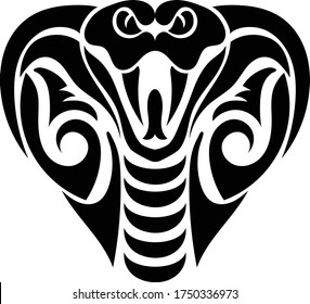 Angry Cobra Head Mascot Tribal Style Stock Vector (Royalty Free ...