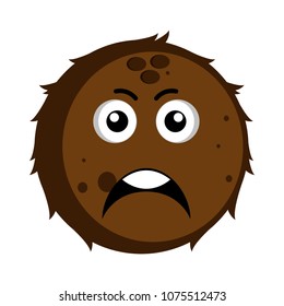 Angry coconut emoticon