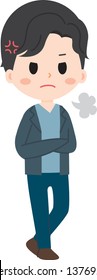 Angry college student