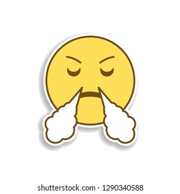 angry colored emoji sticker icon. Element of emoji for mobile concept and web apps illustration.