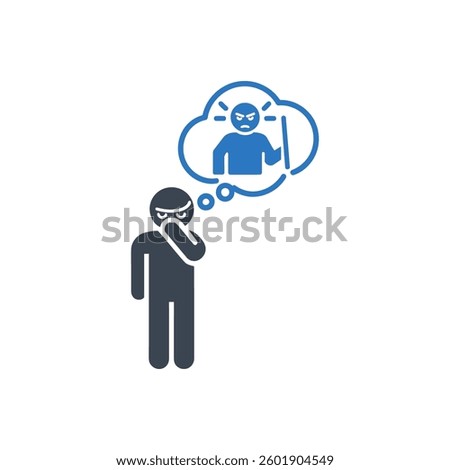 Angry confrontation cloud Icon On White Background