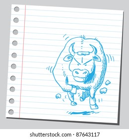 Angry corrida bull
