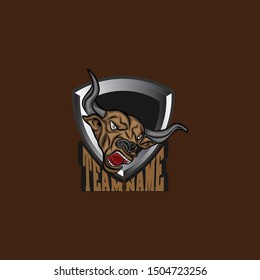 Angry cow Mascot logo. Ready to use for any purpose 