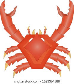 Angry crab with large claws