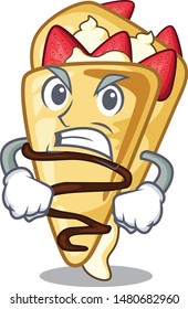 Angry crepe isolated with in the character