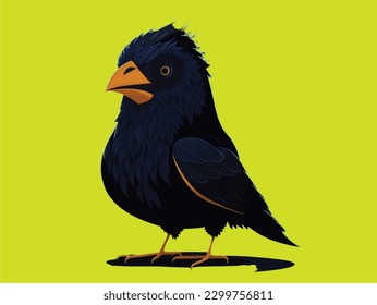 Angry crow vector art new 