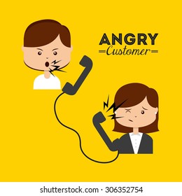 angry customer design, vector illustration eps10 graphic 