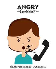 angry customer design, vector illustration eps10 graphic 