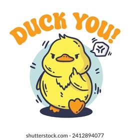 Angry Cute Duck