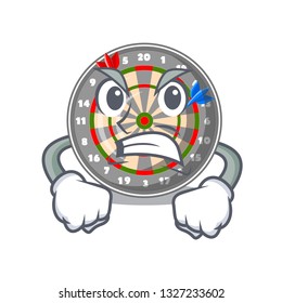 Angry dartcoard isolated with in the character