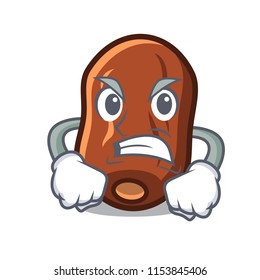 Angry dates fruit mascot cartoon