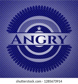 Angry denim background
