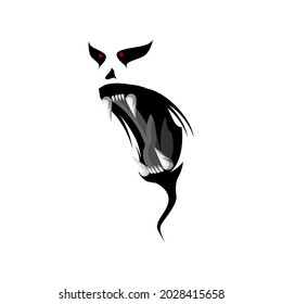 angry devil illustration vector on white background