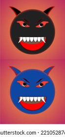 Angry Devil Sticker Suitable For Background Or Wallpaper