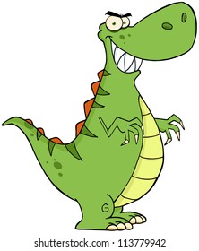 Angry Dinosaur Cartoon Character