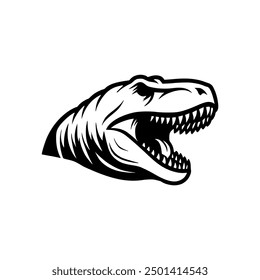 angry dinosaur sticker vector illustration template design