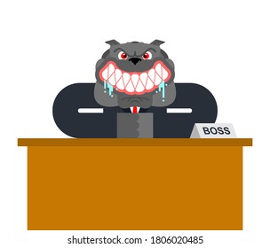 Angry dog boss isolated. Bulldog businessman. vector illustration
 
