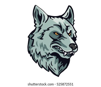 Angry Dog Breed Character Logo - Siberian Husky