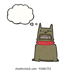caricatura de perro enojado