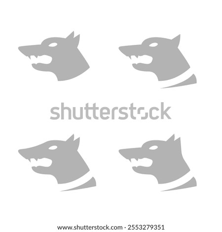 Similar – Image, Stock Photo Angry dog. Ink black and white drawing