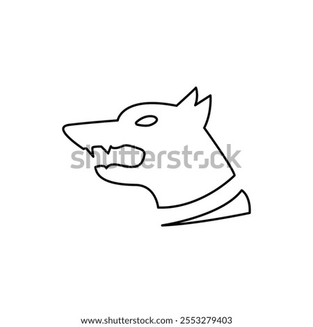 Similar – Image, Stock Photo Angry dog. Ink black and white drawing