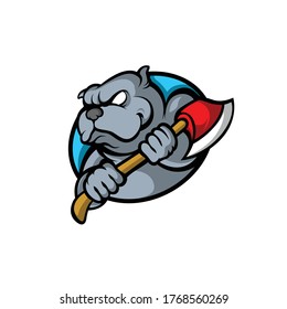 angry dog logo for commercial use