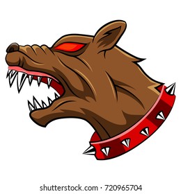 Angry dog mascot cartoon. Vector illustration