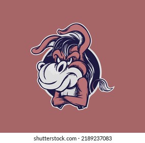 angry donkey vector print eps