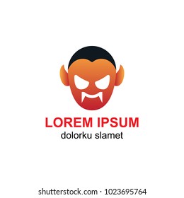 Angry dracula symbol logo vector isolated suitable with your halloween content