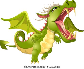 angry dragon cartoon