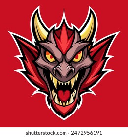 Angry Dragon Esport Gaming Mascot Logo Template