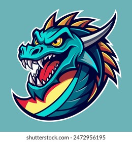 Angry Dragon Esport Gaming Mascot Logo Template