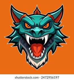 Angry Dragon Esport Gaming Mascot Logo Template
