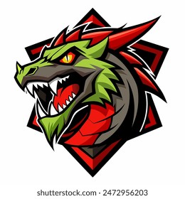 Angry Dragon Esport Gaming Mascot Logo Template