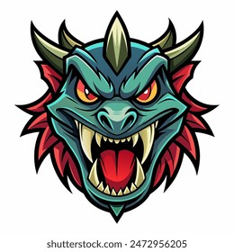 Angry Dragon Esport Gaming Mascot Logo Template
