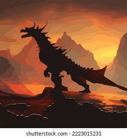 Angry dragon lost his family