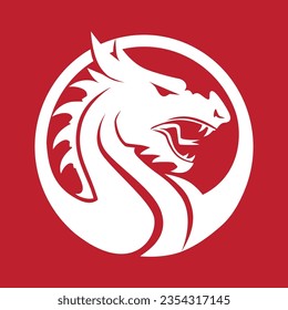 The Angry Dragon Monster Mascot Logo Design