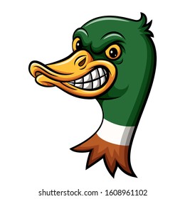 Angry duck head mascot design