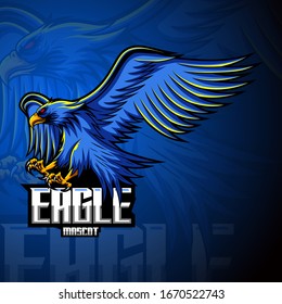 Angry eagle esport mascot logo design