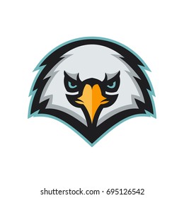 angry eagle head mascot. modern professional sport logo. vector illustration