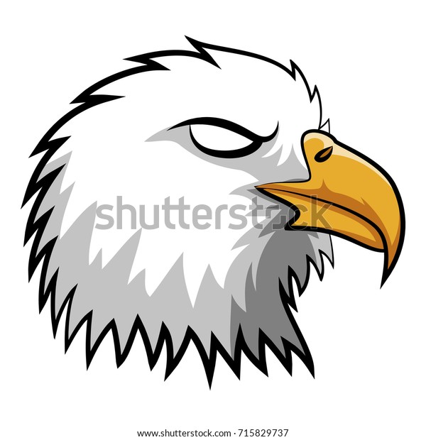 Angry Eagle Head Mascot Vector Illustration Stock Vector Royalty Free