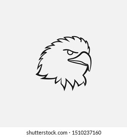 angry eagle logo. vicious face Vector illustration with line  art style
fierce face bird violent mascot