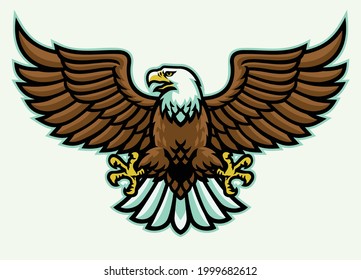 Imagen ial de alas extendidas de águila Royalty Free Stock SVG Vector