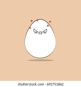angry egg emoticon