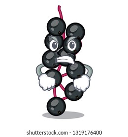 Angry elderberry  in the shape of mascot