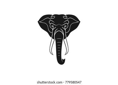 Angry Elephant head Abstract Design 
