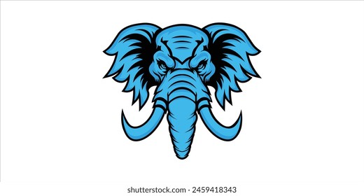 Angry Elephant Mascot Logo Vector illustration