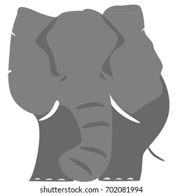 Angry elephant vector illustration